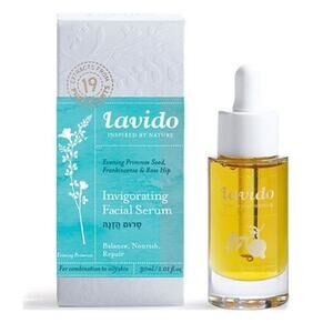 Lavido Invigorating Facial Serum Eve Primrose Frankincense Rose Hip 30ml 1oz NIB